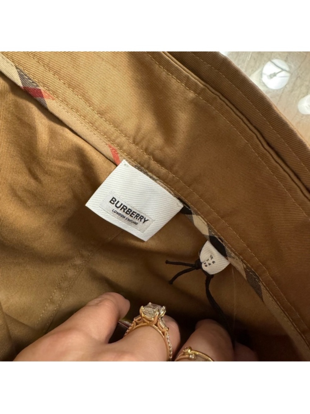 Burberry Camel A-Line Trench Skirt with Belt - Picture 10 of 15